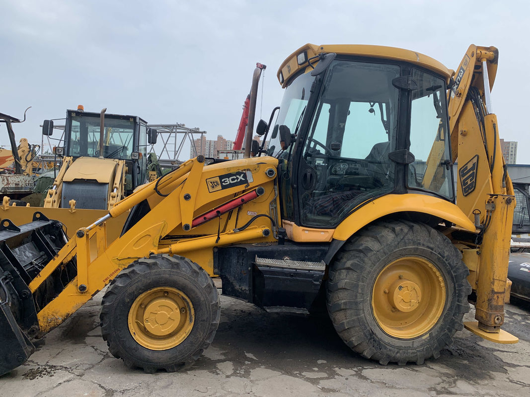 4WD 4 In 1 Bucket Second Hand Backhoe Loader With Hammer