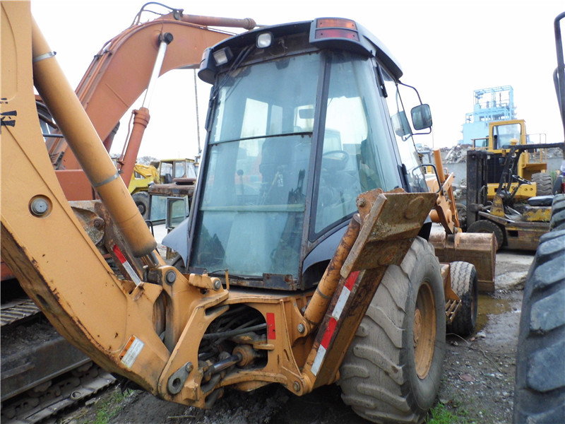 A/C Cabin Used Backhoe Loader , CASE 580L Backhoe Loader Direct Fuel